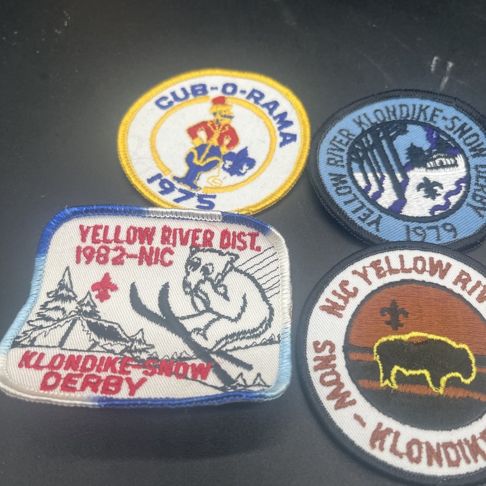Vintage 1970s-80s Boy Scout Patch Lot (5) Yellow River District Klondike Derby - Picture 3 of 16